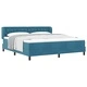 Легло Box Spring с матрак тъмно синьо 180x200 см кадифе
