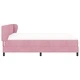 Легло тип Box Spring с матрак розово 180x200 см кадифе