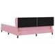 Легло тип Box Spring с матрак розово 180x200 см кадифе