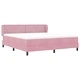 Легло тип Box Spring с матрак розово 180x200 см кадифе