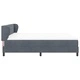 Box Spring легло с матрак тъмно сиво 200x200 см кадифе