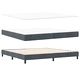 Box Spring легло с матрак тъмно сиво 200x200 см кадифе