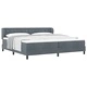 Box Spring легло с матрак тъмно сиво 200x200 см кадифе