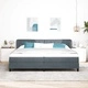 Box Spring легло с матрак тъмно сиво 200x200 см кадифе