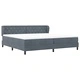 Box Spring легло с матрак тъмно сиво 200x200 см кадифе