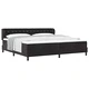 Легло Box Spring с матрак черно 200x200 см кадифе с регулируема табла