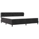 Легло Box Spring с матрак черно 200x200 см кадифе с регулируема табла