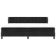 Легло Box Spring с матрак черно 200x200 см кадифе с регулируема табла