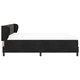 Легло Box Spring с матрак черно 200x200 см кадифе с регулируема табла