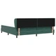 Легло Box Spring с матрак тъмнозелено 200x200 см кадифе