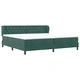 Легло Box Spring с матрак тъмнозелено 200x200 см кадифе