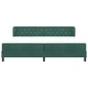 Легло Box Spring с матрак тъмнозелено 200x200 см кадифе