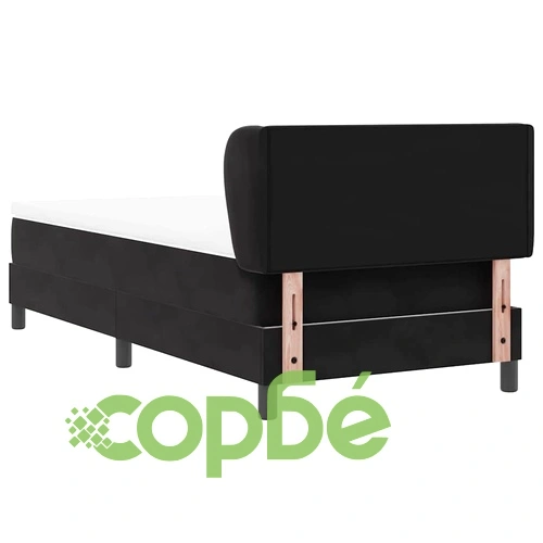 Легло тип Box Spring с матрак 80x200 см, черно кадифе ➤ топ цена ➤ sorbe.bg