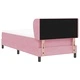 Box Spring легло с матрак розово 80x200 см кадифе