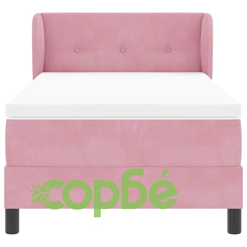 Box Spring легло с матрак розово 80x200 см кадифе ➤ топ цена ➤ sorbe.bg
