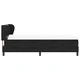Легло Box Spring с матрак черно 90x190 см кадифе с регулируема табла