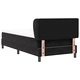 Легло Box Spring с матрак черно 90x190 см кадифе с регулируема табла