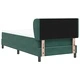 Легло тип Box Spring с матрак тъмно зелено 90x190 см кадифе