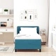 Легло Box Spring с матрак тъмно синьо 90x190 см кадифе