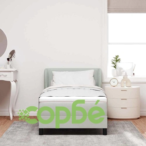 Легло тип Box Spring с матрак тъмно сиво 90x200 см кадифе ➤ топ цена ➤ sorbe.bg