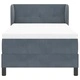 Легло Box Spring с матрак тъмно сиво 90x200 см кадифе