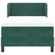 Легло Box Spring с матрак тъмнозелено 90x200 см кадифе