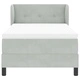 Легло тип Box Spring с матрак светлосиво 100x200 см кадифе