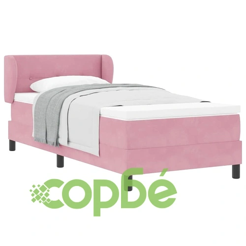 Легло тип Box Spring с матрак 80x200 см, тъмно сиво кадифе ➤ топ цена ➤ sorbe.bg