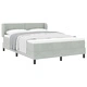 Легло Box Spring с матрак светлосиво 140x190 см кадифе