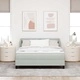 Легло Box Spring с матрак светлосиво 140x190 см кадифе