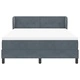 Легло тип Box Spring с матрак тъмно сиво 140x190 см кадифе