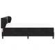 Легло Box Spring с матрак черно 140x190 см кадифе