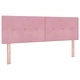 Легло Box Spring с матрак розово 140x190 см кадифе