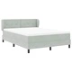 Легло Box Spring с матрак светлосиво 140x200 см кадифе
