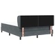 Легло тип Box Spring с матрак тъмно сиво 140x200 см кадифе