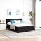 Легло Box Spring с матрак черно 160x200 см кадифе