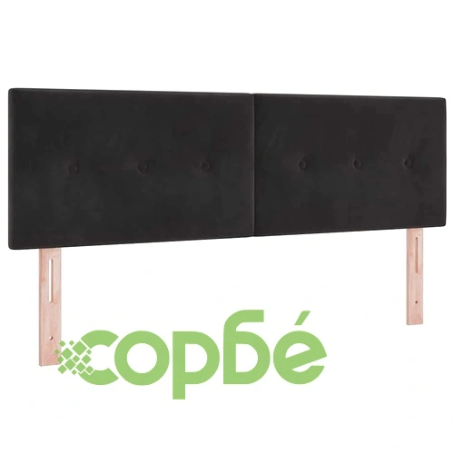Легло Box Spring с матрак черно 160x200 см кадифе ➤ топ цена ➤ sorbe.bg