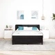 Легло Box Spring с матрак черно 160x200 см кадифе