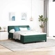 Легло тип Box Spring с матрак 160x200 см, тъмно зелено кадифе