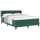 Легло тип Box Spring с матрак 160x200 см, тъмно зелено кадифе