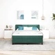 Легло тип Box Spring с матрак 160x200 см, тъмно зелено кадифе