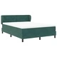 Легло тип Box Spring с матрак 160x200 см, тъмно зелено кадифе