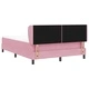 Легло Box Spring с матрак розово 160x200 см кадифе