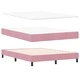 Легло Box Spring с матрак розово 160x200 см кадифе