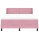 Легло Box Spring с матрак розово 160x200 см кадифе