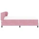 Легло Box Spring с матрак розово 160x200 см кадифе