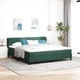 Легло тип Box Spring с матрак тъмнозелено 180x200 см кадифе