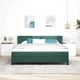 Легло тип Box Spring с матрак тъмнозелено 180x200 см кадифе