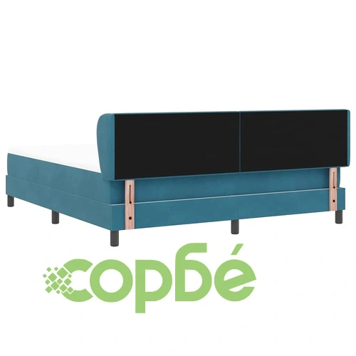 Легло Box Spring с матрак тъмно синьо 180x200 см кадифе ➤ топ цена ➤ sorbe.bg