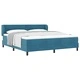 Легло Box Spring с матрак тъмно синьо 180x200 см кадифе